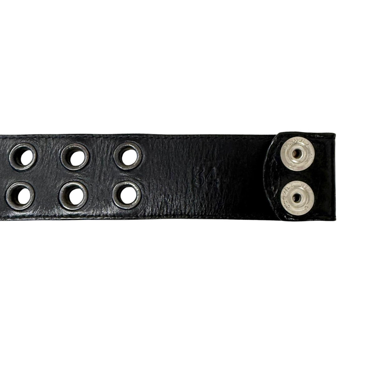 クロムハーツ STRAP DBL GROMMET STRAP DBL GROMMET ダブルグロメット ベルト ブラック 34 メンズ