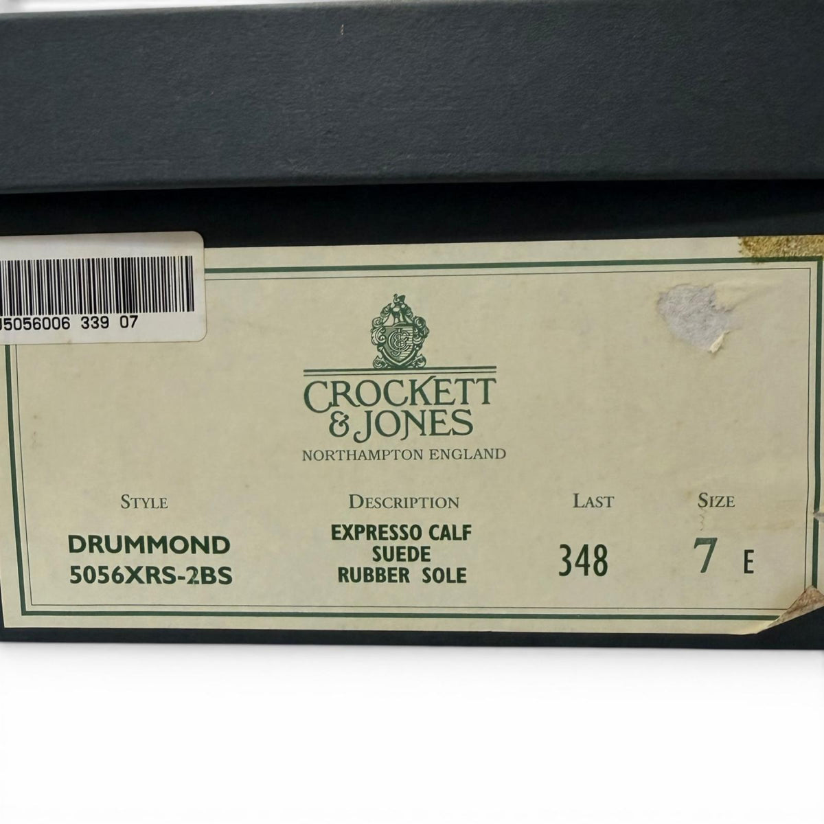 クロケットアンドジョーンズ DRUMMOND 348ラスト ウィングチップ フルブローグ ドレスシューズ ダークブラウン 7 E メンズ