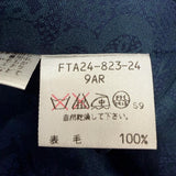 バーバリー アンゴラ100％使用 ロゴボタン コート ネイビー 9 レディース