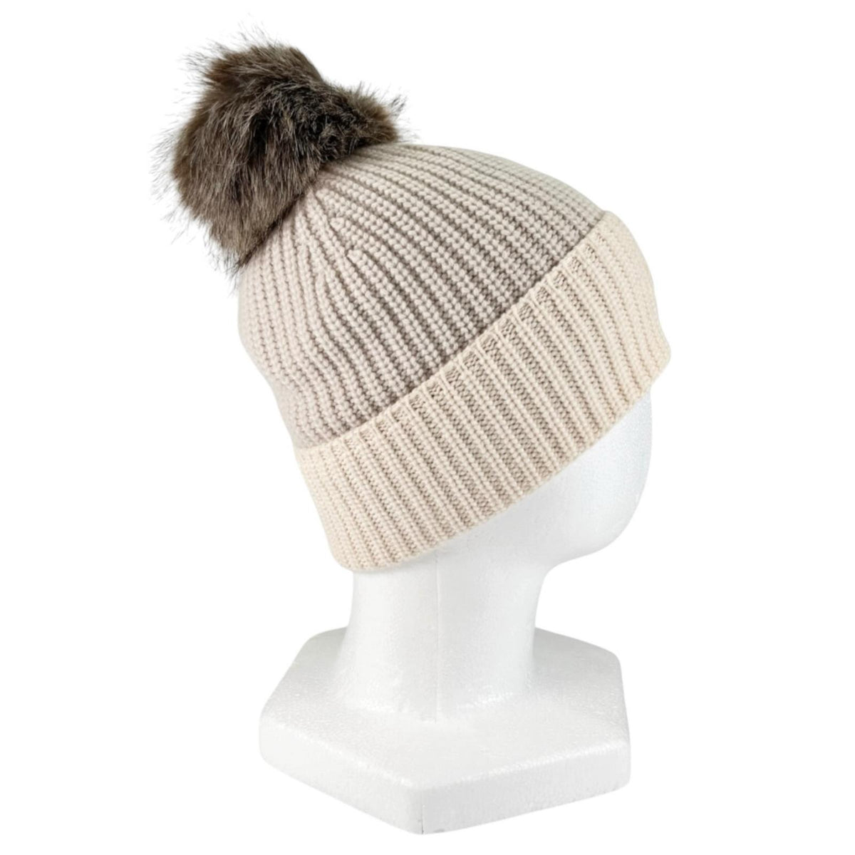 モンクレール BERRETTO TRICOT ポンポン ニット帽 ニットキャップ アイボリー レディース