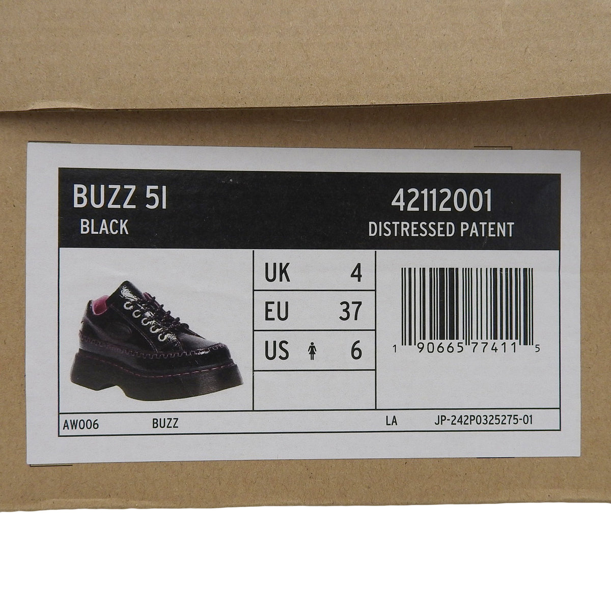 ドクターマーチン BUZZ 5ホール シューズ レザーシューズ ブラック UK4 レディース
