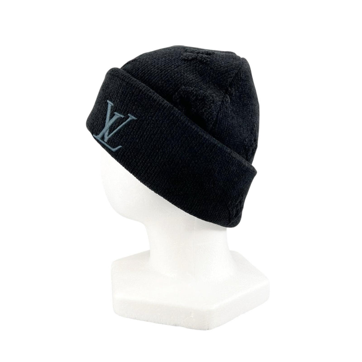 ルイヴィトン ビーニー･LV クラッシュ モノグラム ニットキャップ ノワール S メンズ