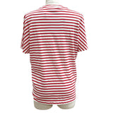 プラダ ロゴ入り ボーダー クルーネック 半袖Ｔシャツ ホワイト S レディース 未使用品
