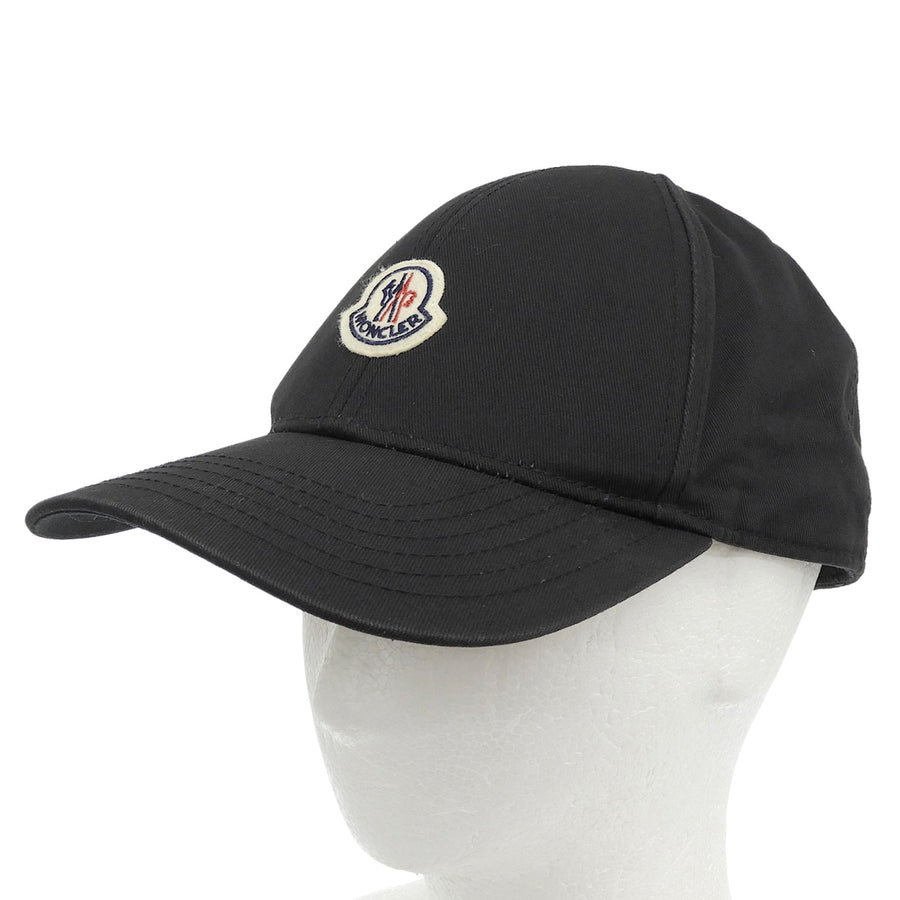 モンクレール ロゴパッチ キャップ ブラック 58-66 レディース