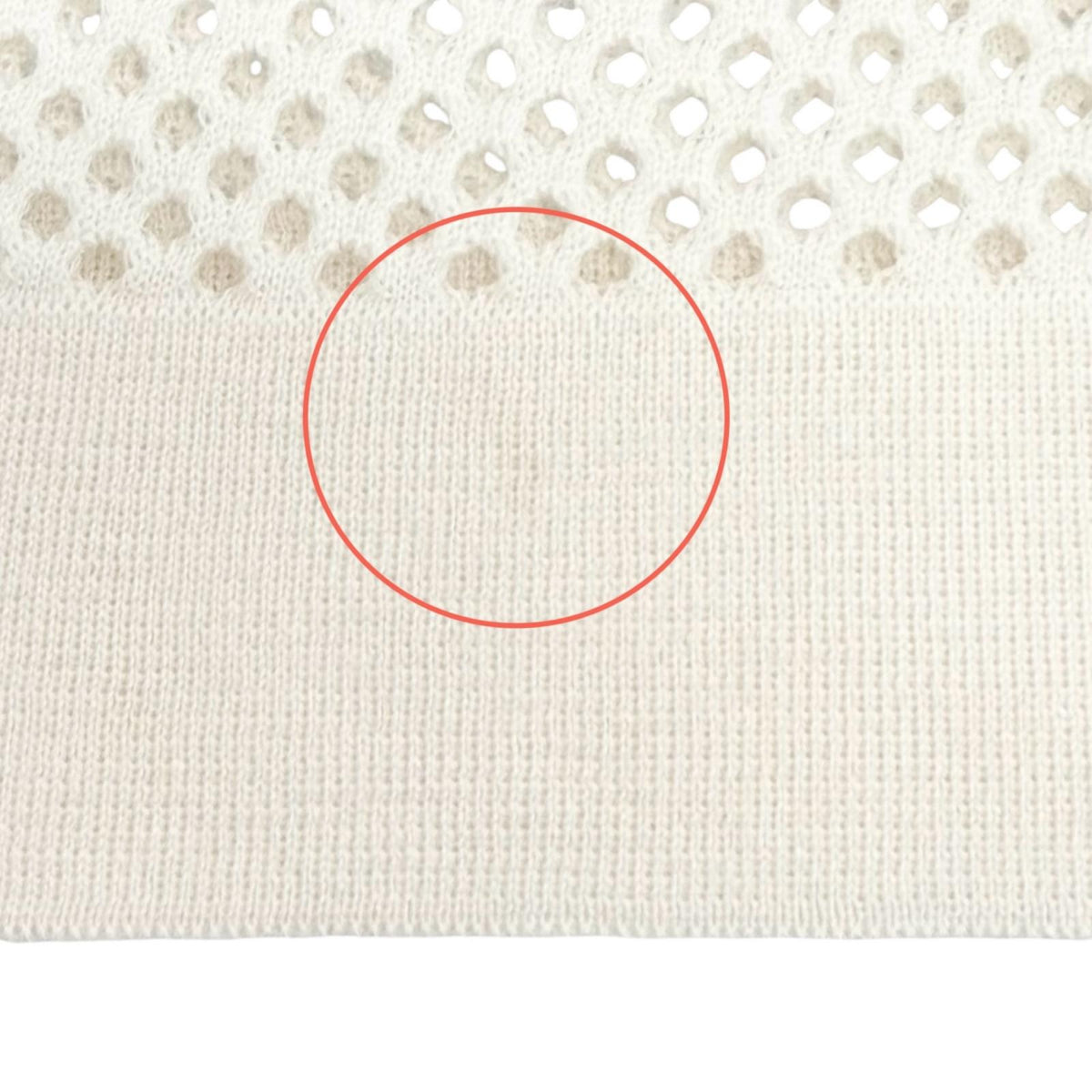エルメス MAILLE FILET マイユ フィレ ロゴレザーワッペン付き ストール アイボリー レディース