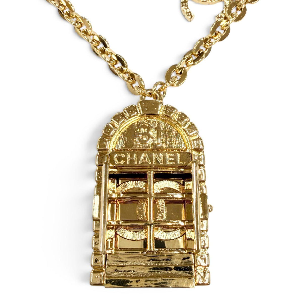 シャネル 31 RUE CAMBON ロケット ペンダント ココマーク カンボン 78cm ネックレス ゴールド レディース