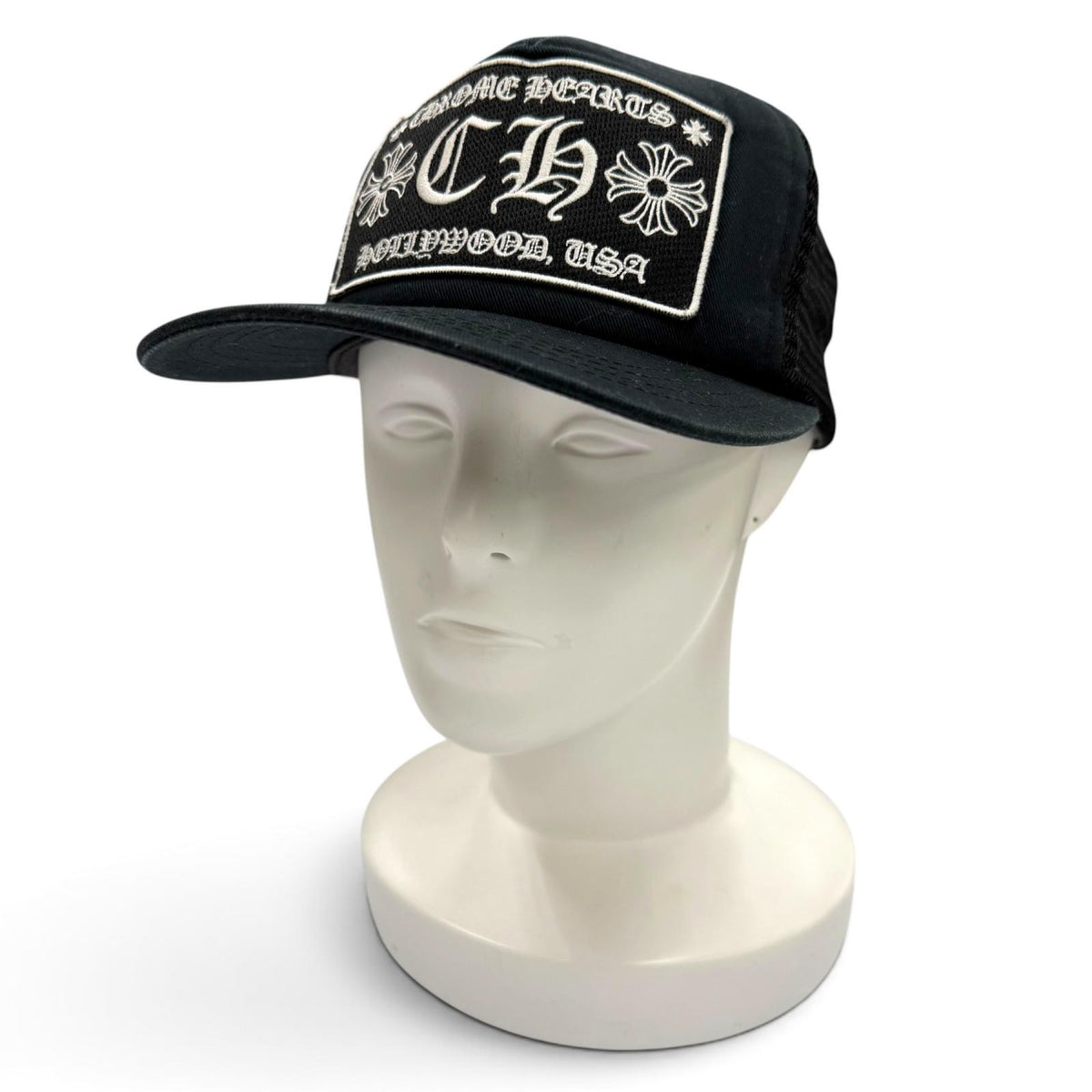 クロムハーツ TRUCKER CAP CHパッチ メッシュ 帽子 トラッカー キャップ ブラック メンズ