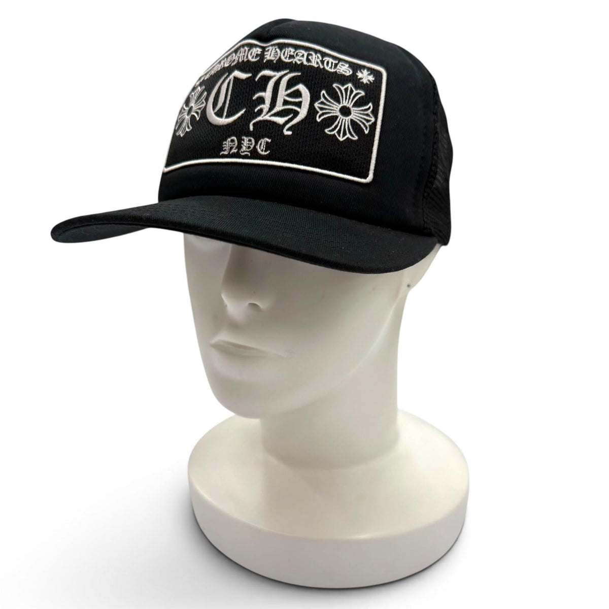 クロムハーツ TRUCKER CAP NYC CHパッチ メッシュ 帽子 トラッカー キャップ ブラック OS 51-61 メンズ