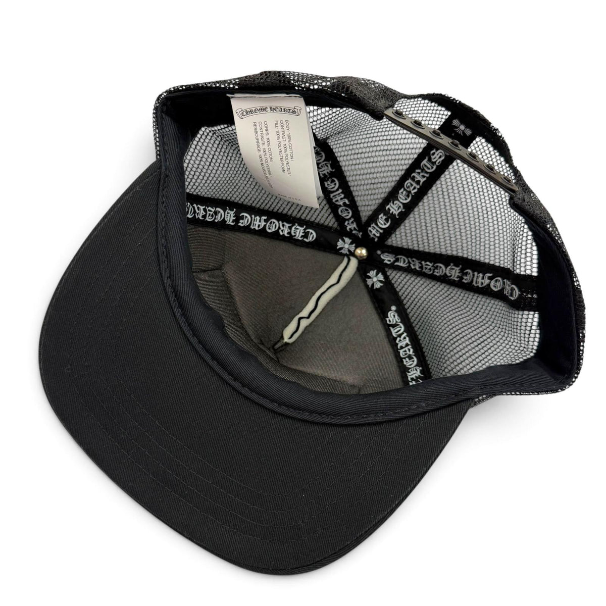 クロムハーツ TRUCKER CAP NYC CHパッチ メッシュ 帽子 トラッカー キャップ ブラック OS 51-61 メンズ