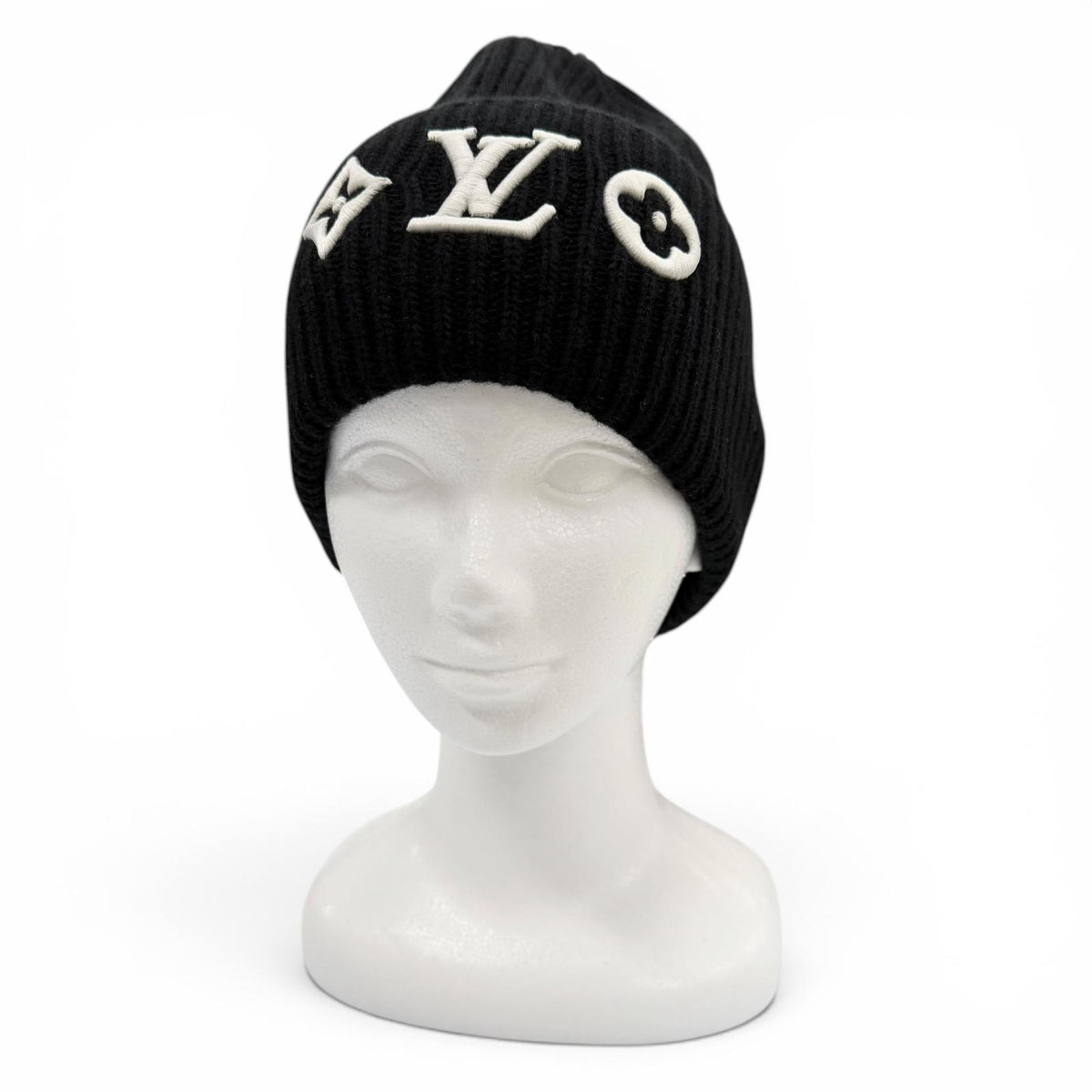 ルイヴィトン LV ヘッドライン ビーニー 帽子 ニットキャップ ブラック メンズ
