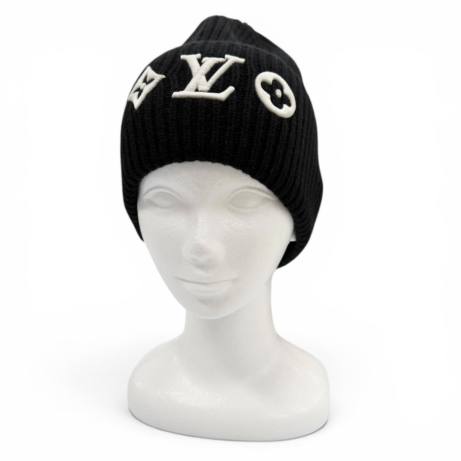 ルイヴィトン LV ヘッドライン ビーニー 帽子 ニットキャップ ブラック メンズ