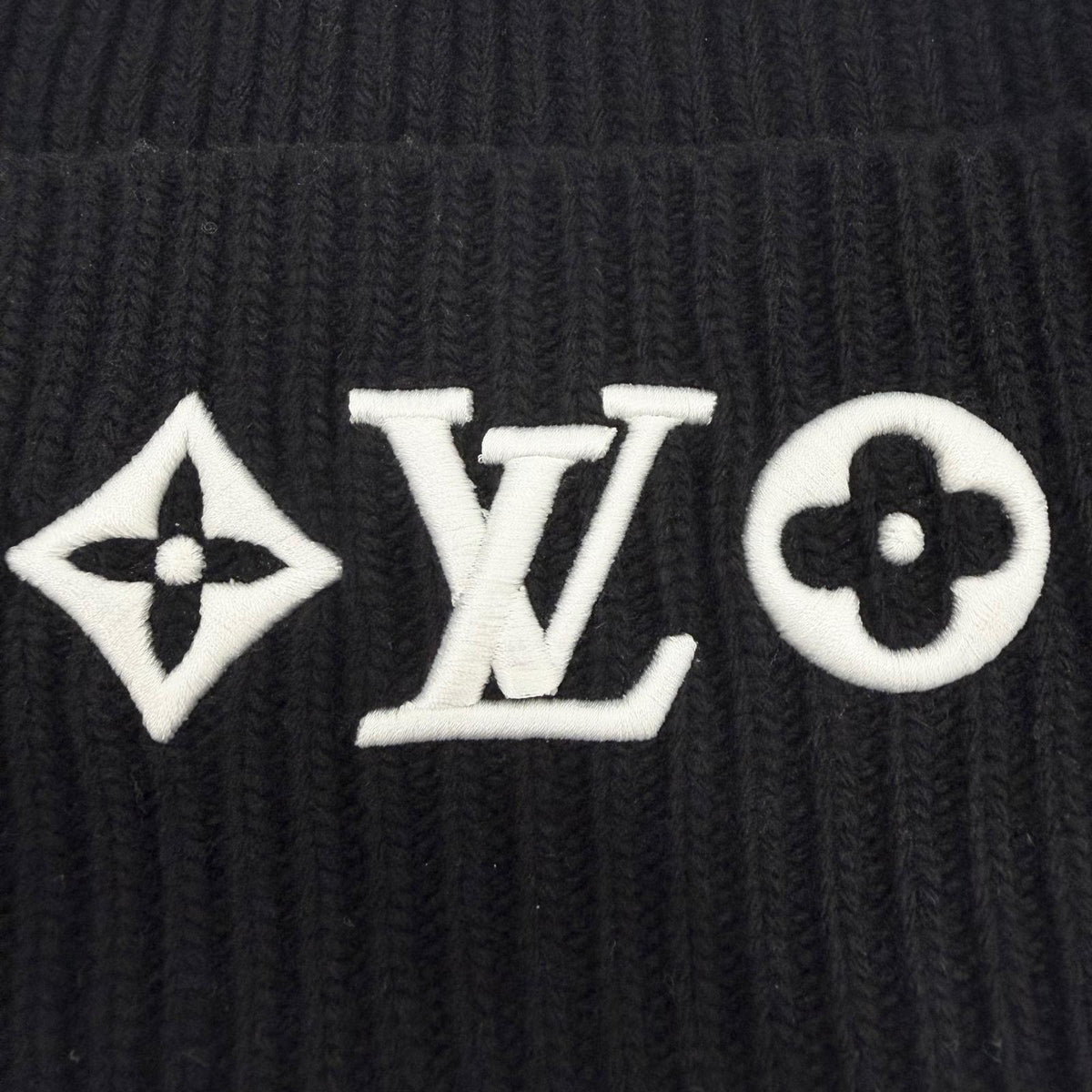 ルイヴィトン LV ヘッドライン ビーニー 帽子 ニットキャップ ブラック メンズ