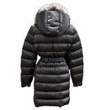 プラダ フォックスファー・ロゴベルト付 ZIP UP ダウンコート グレー 42 レディース
