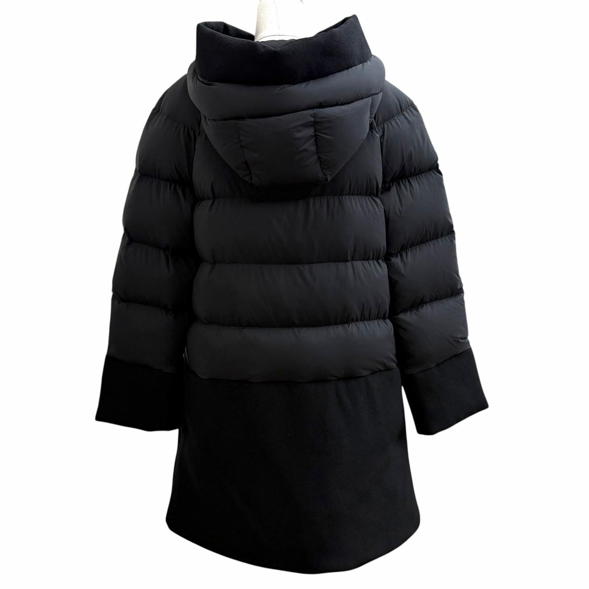 ムーレー NOREYA-S3 フード付 切替デザイン ZIP UP ダウンコート ブラック 44 レディース