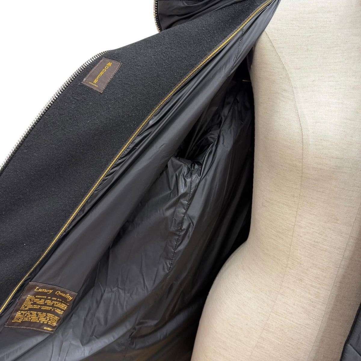 ムーレー NOREYA-S3 フード付 切替デザイン ZIP UP ダウンコート ブラック 44 レディース