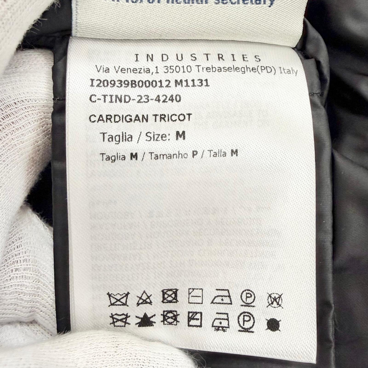 モンクレール CARDIGAN TRICOT カーディガン トリコット ロゴワッペン 袖ニット使い ダウンジャケット ブラック M レディース