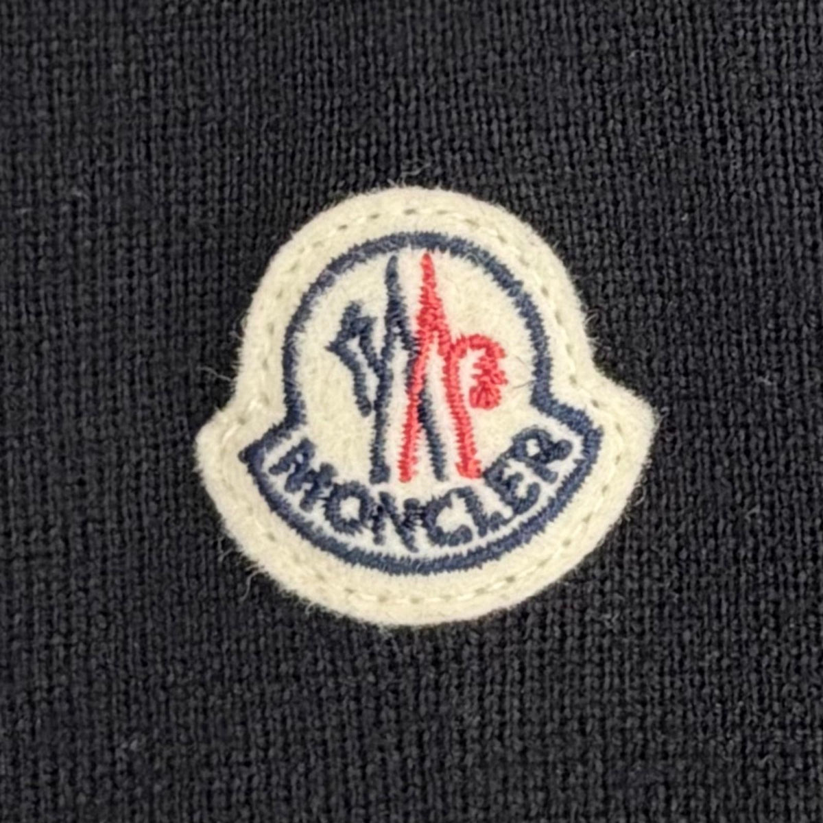 モンクレール CARDIGAN TRICOT カーディガン トリコット ロゴワッペン 袖ニット使い ダウンジャケット ブラック M レディース