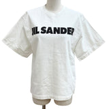 ジルサンダー オーバーサイズ ロゴデザイン 半袖Ｔシャツ ホワイト XS レディース