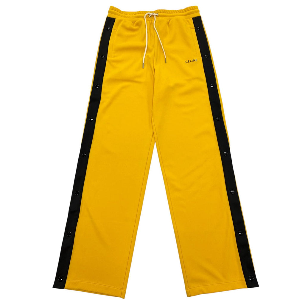 セリーヌ Jersey Double Face Jogging Pants ロゴ トラック パンツ イエロー L メンズ