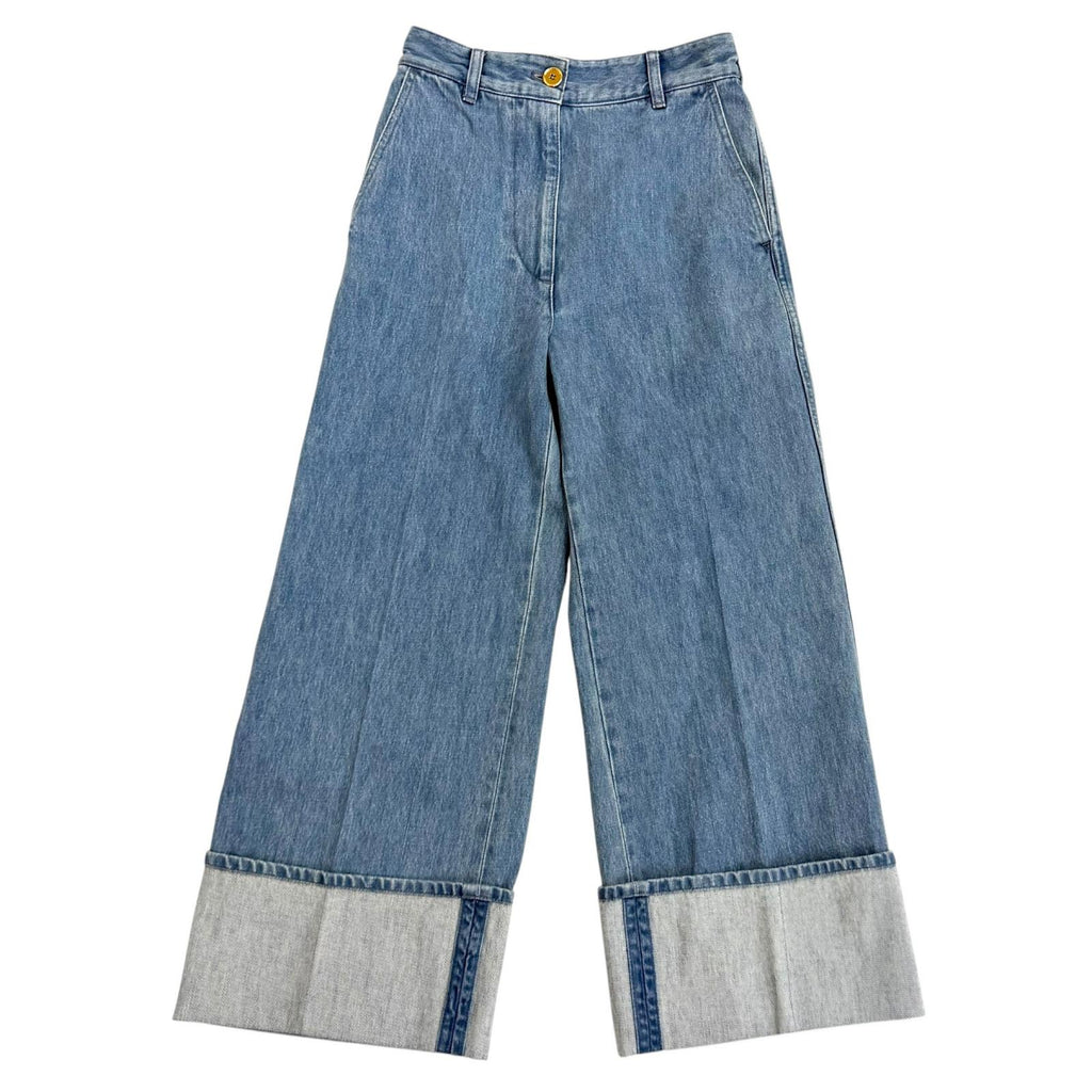 パトゥ コットンデニム アイコニックパンツ センタープレス デニムパンツ 34 レディース