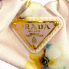 プラダ Reナイロン シュシュ 日本限定 トライアングルロゴ フローラル シュシュ ピンク レディース 未使用品