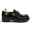 プラダ チョコレート トライアングルロゴ 三角プレート ローファー ブラック 7 メンズ