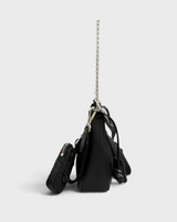 NEWSEDのPRADA Re-Edition 2005 Re-Nylonショルダーバッグ。ブラックのナイロン製でポーチ付きの2WAY仕様