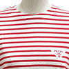 プラダ トライアングルロゴ ボーダー クルーネック 半袖Ｔシャツ レッド S レディース 未使用品