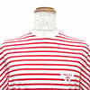 プラダ トライアングルロゴ ボーダー クルーネック 半袖Ｔシャツ レッド XS レディース 未使用品