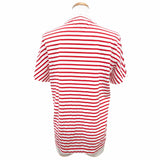 プラダ トライアングルロゴ ボーダー クルーネック 半袖Ｔシャツ レッド XS レディース 未使用品