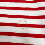 プラダ トライアングルロゴ ボーダー クルーネック 半袖Ｔシャツ レッド S レディース 未使用品