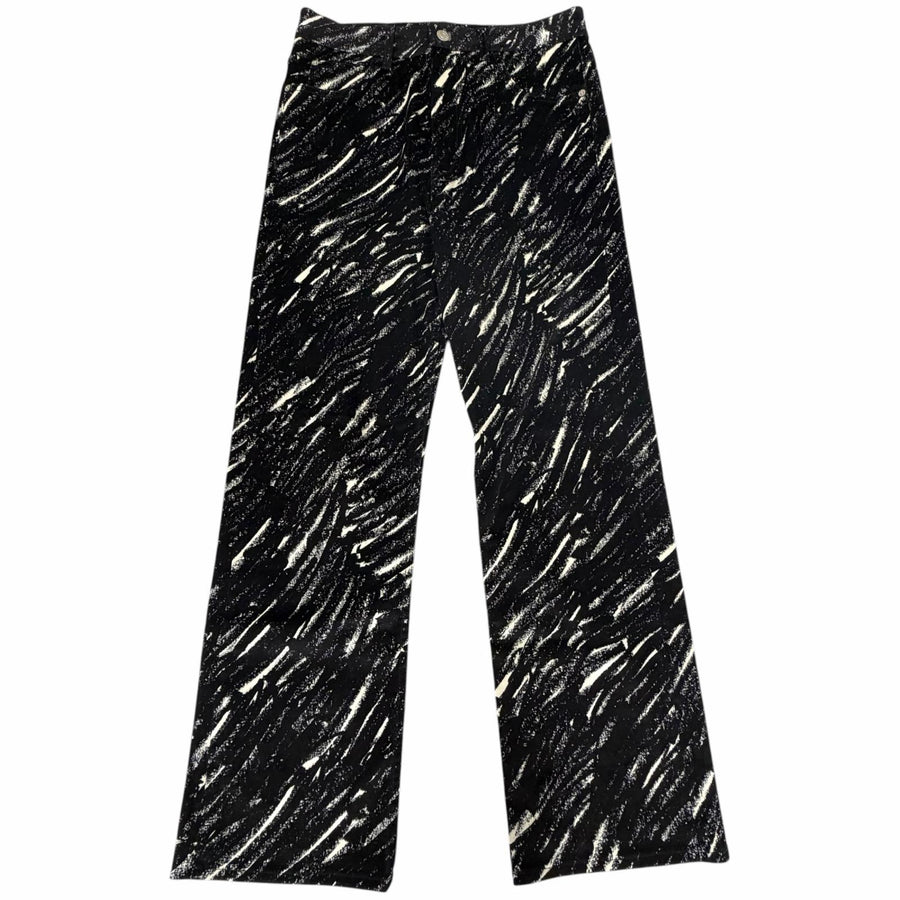 マルニ Crayon Flocked Velvet Straight Pants ベルベット パンツ ブラック 31 メンズ