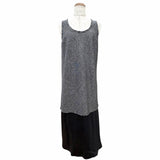 エムエムシックス メゾンマルジェラ Midi Dress 異素材切替 ノースリーブ ワンピース グレー 40 レディース