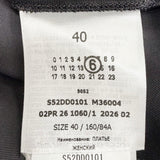 エムエムシックス メゾンマルジェラ Midi Dress 異素材切替 ノースリーブ ワンピース グレー 40 レディース