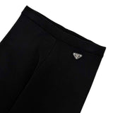 プラダ トライアングルロゴプレート ニット パンツ ブラック 38 レディース 未使用品