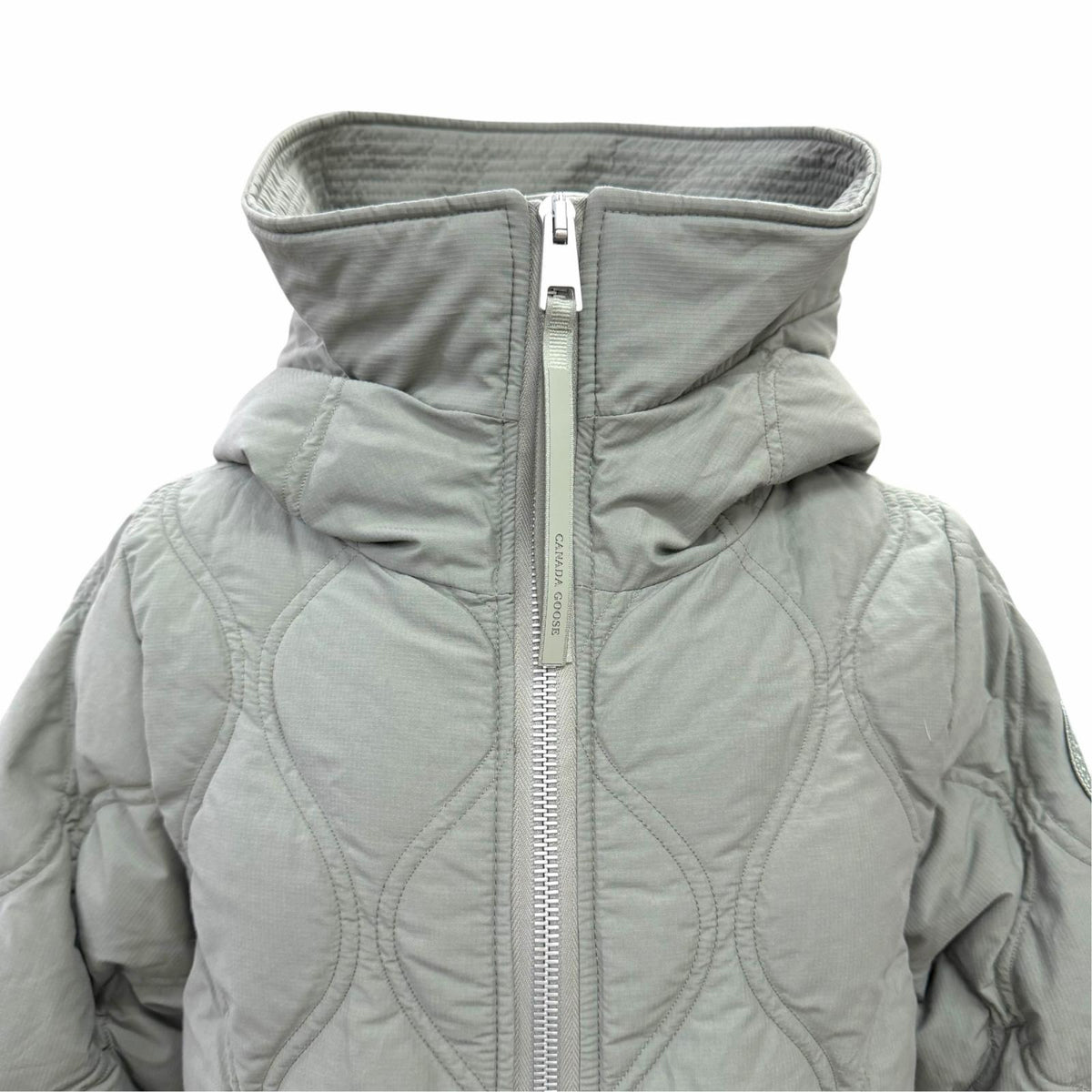 カナダグース Alessia Coat アレッシア コート ロゴワッペン フード付き ダブルニードルキルティング ダウンコート XS レディース