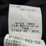 バーバリーロンドン フォックスファー・ロゴボタン付 コート ブラック 38 レディース