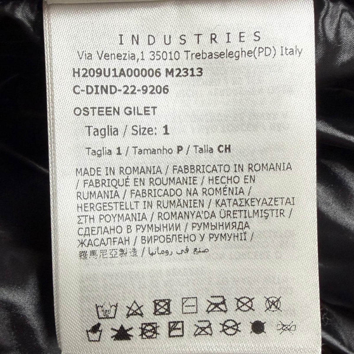 モンクレールジーニアス 7 フラグメント ヒロシフジワラ OSTEEN GILET ダウンベスト ブラック 1 メンズ