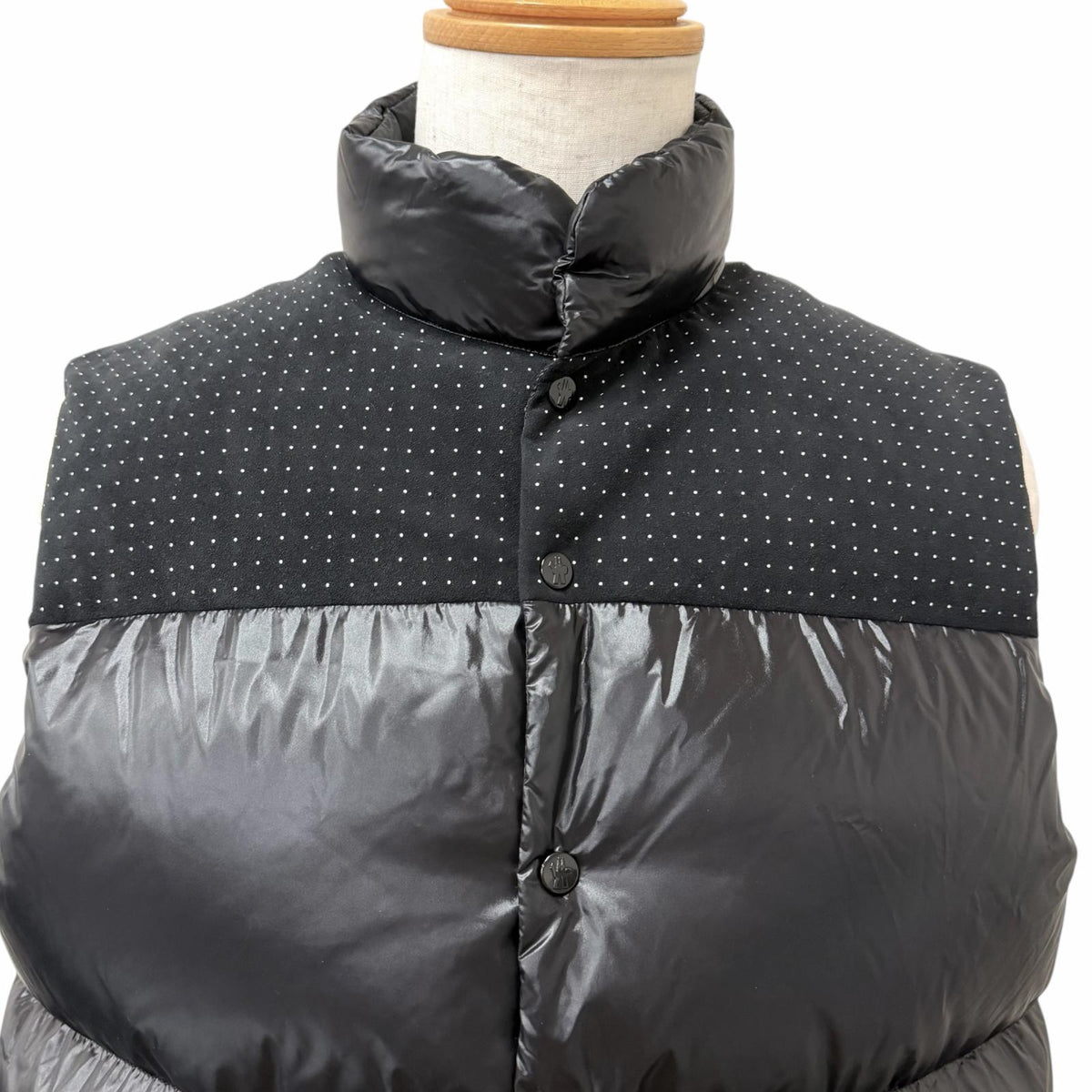 モンクレールジーニアス 7 フラグメント ヒロシフジワラ OSTEEN GILET ダウンベスト ブラック 1 メンズ