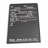 プラダ Re-Nylon リスレット付トライアングルロゴ サーフプリント ポーチ ブルー レディース