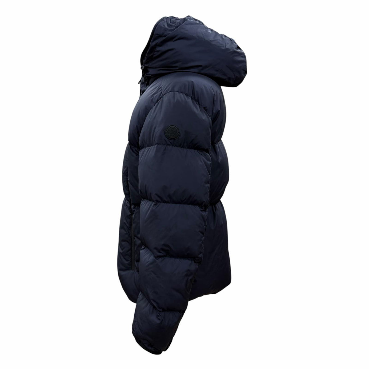 モンクレール MONTCLA ロゴワッペン・フード付 ZIP UP ダウンコート ネイビー 3 メンズ