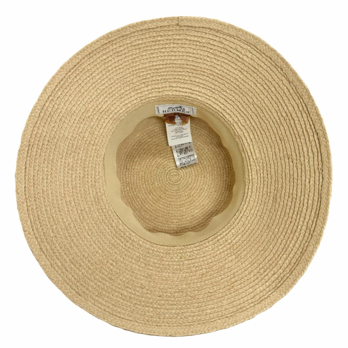 エルメス Chapeau Isola イゾラハット ストローハット ハット 57 レディース