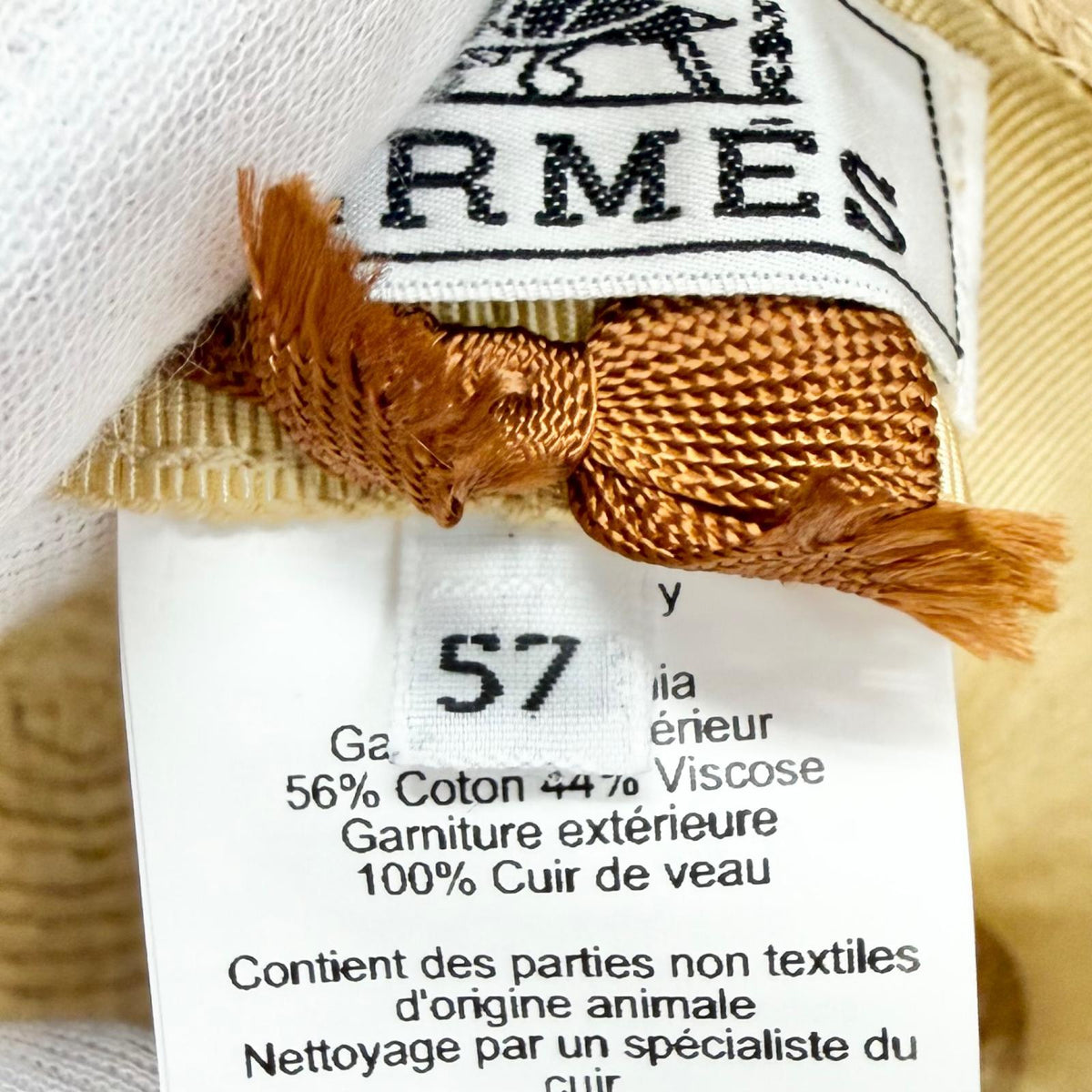 エルメス Chapeau Isola イゾラハット ストローハット ハット 57 レディース