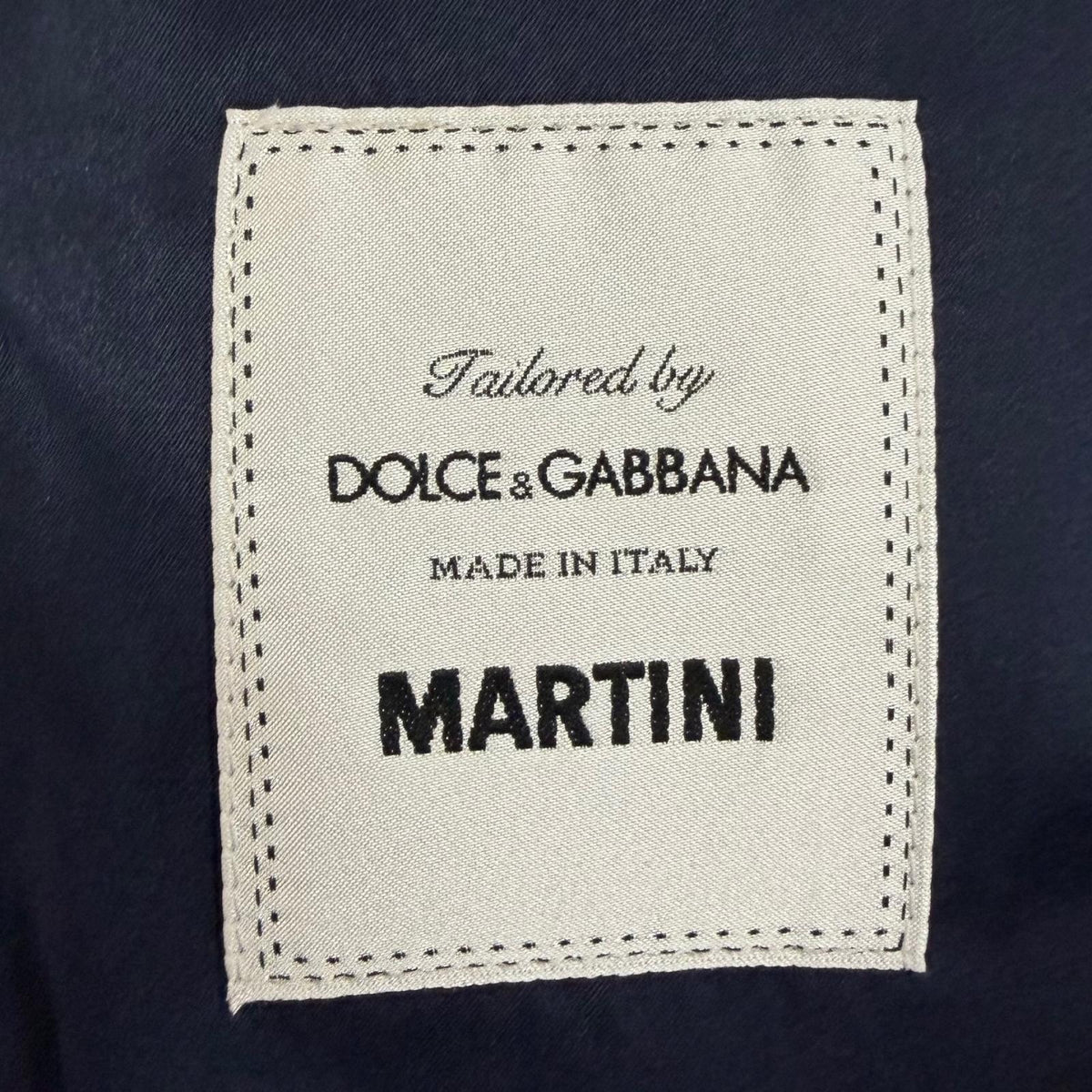 ドルチェ＆ガッバーナ MARTINI リーフ エンブロイダリー シングル スーツ ネイビー 46 メンズ