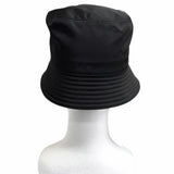 プラダ トライアングルロゴ 三角プレート Re-Nylon バケット ハット ブラック M メンズ