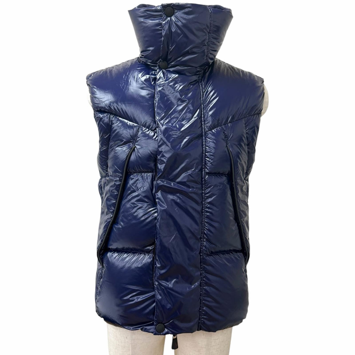 モンクレール グルノーブル BERZIN GILET ロゴワッペン ダウンベスト ネイビー 0 メンズ