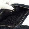 プラダ Terry Cloth トライアングルロゴ パイルバッグ ハンドバッグ ネイビー レディース