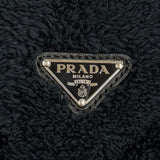 プラダ Terry Cloth トライアングルロゴ パイルバッグ ハンドバッグ ネイビー レディース