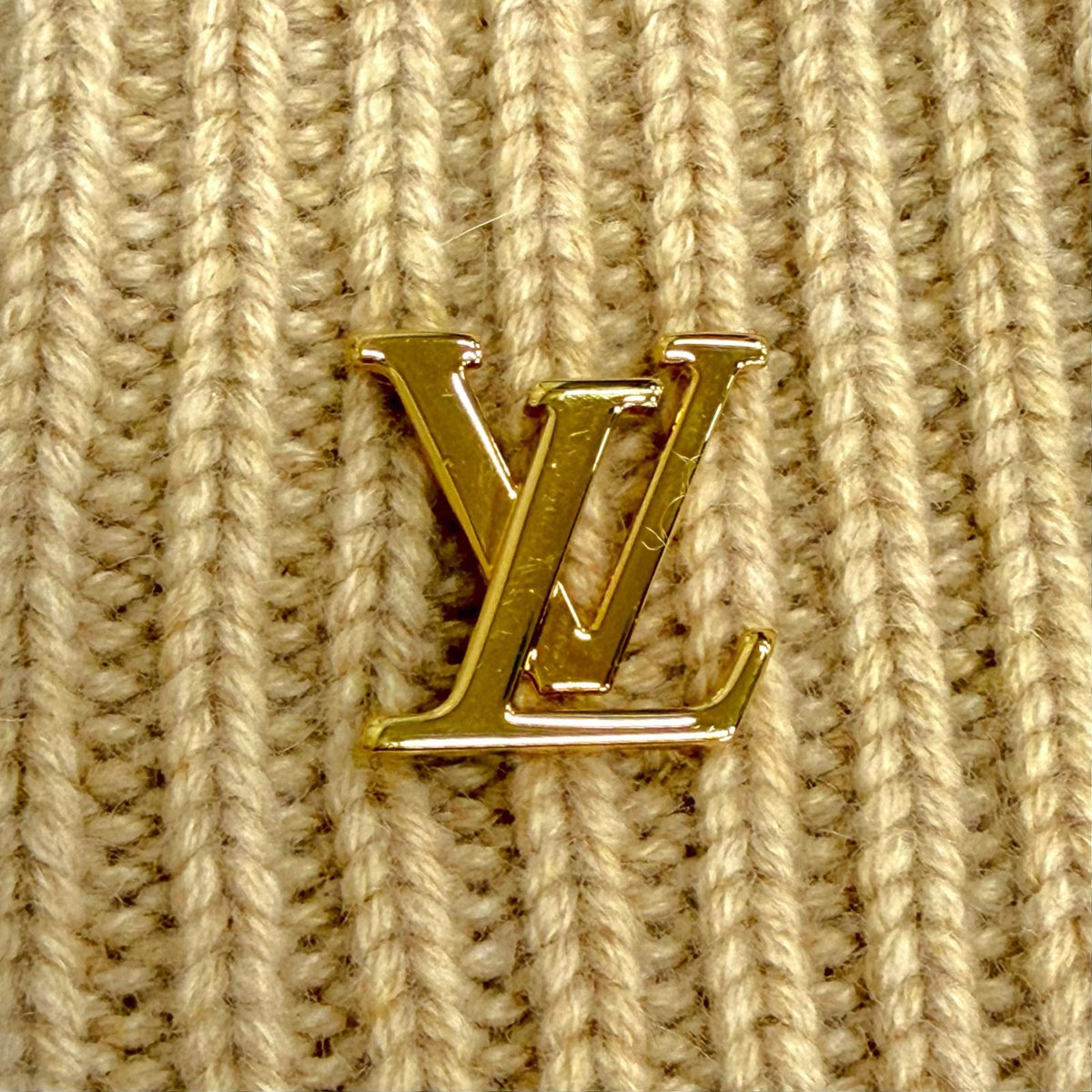 ルイヴィトン ビーニー LV スパーク ニット帽 ニットキャップ ベージュ レディース