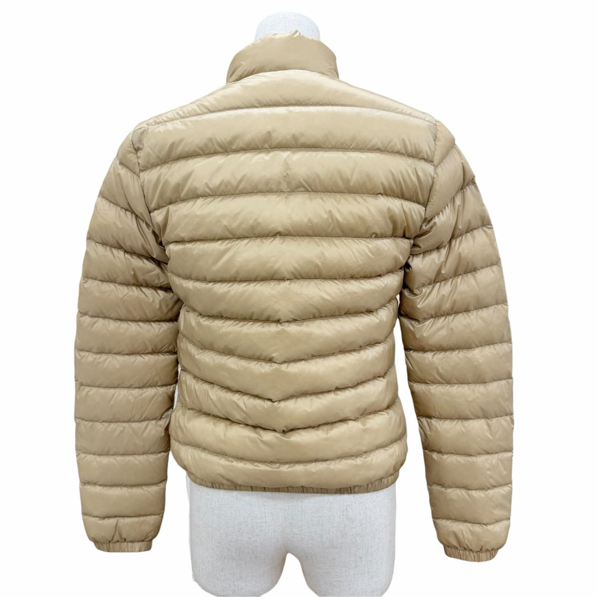 モンクレール LANS ロゴワッペン ポケッダブル収納袋付 ZIP UP ダウンジャケット ベージュ 1 レディース